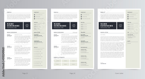 Modern Resume/CV and Cover Letter Template