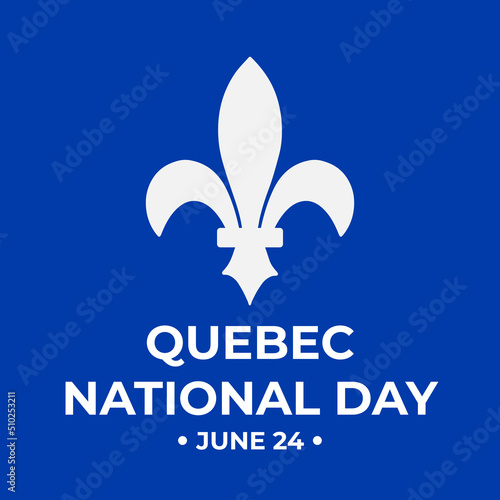 Print op canvas Quebec National Day typography poster