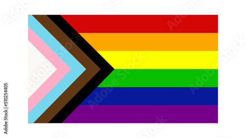 New LGBTQ Rights Pride Flag. Progressive pride flag. © MichiruKayo