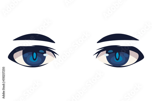 anime eyes close up