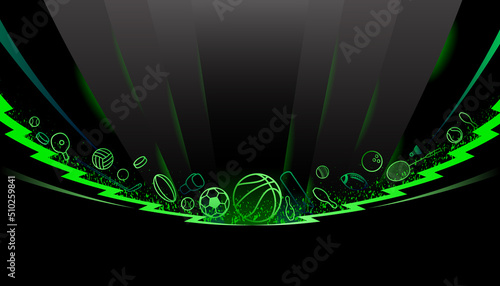 Sports background design with abstract futuristic template. Vector sport concept