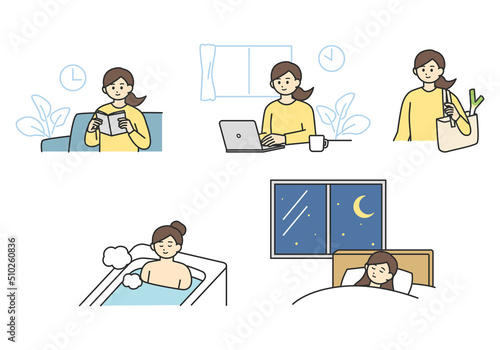 家事や生活のイメージイラスト素材