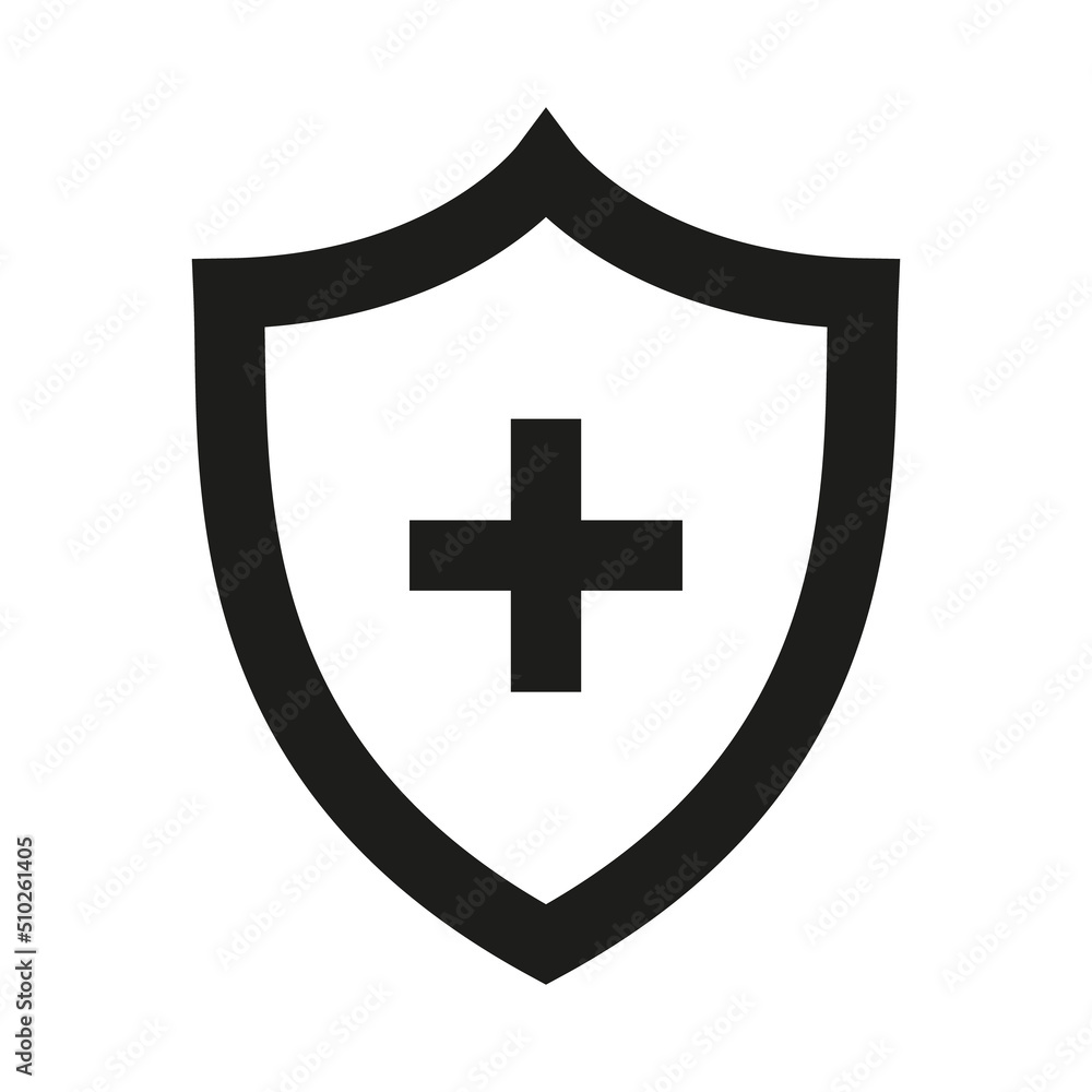 Vector Medical Shield or Protection security medicine Icon. Health cross medical symbol. Vector Medical Shield or Protection security medicine Icon. Health cross medical symbol.