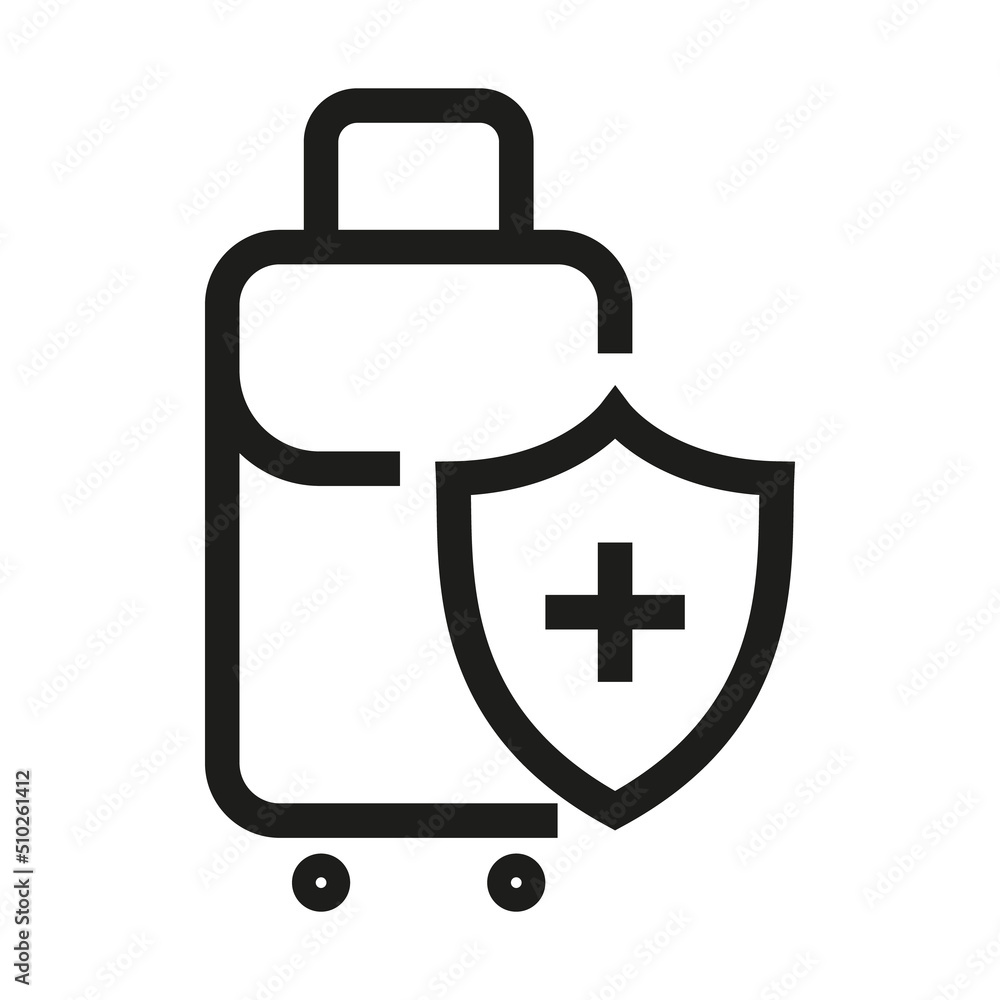 Travel insurance linear icon. Covering traveling costs. Reimbursement for flight cancellation.
