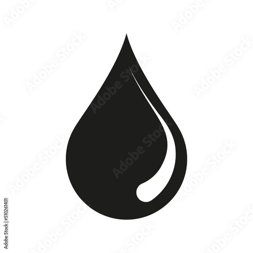 Water drop icon. Rain drop or raindrop vector illustration