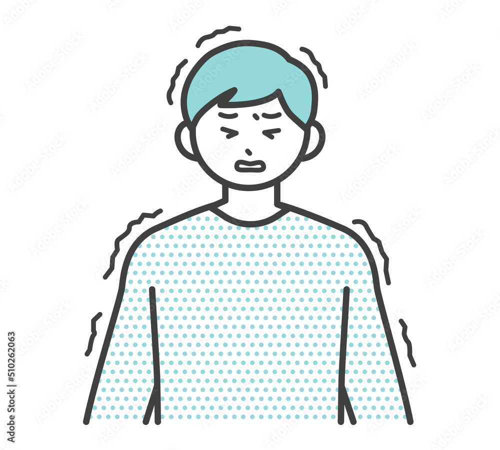 痙攣する男性のイラスト素材 痙攣する男性のイラスト素材