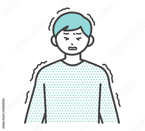 痙攣する男性のイラスト素材