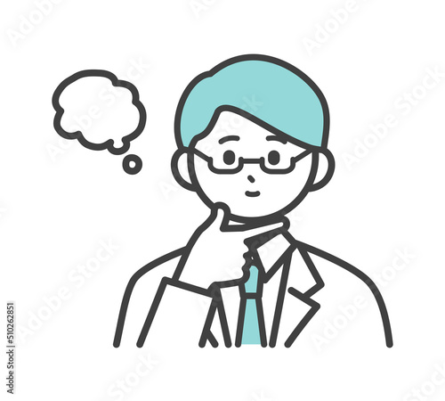 医療従事者の表情とジェスチャーのイラスト素材