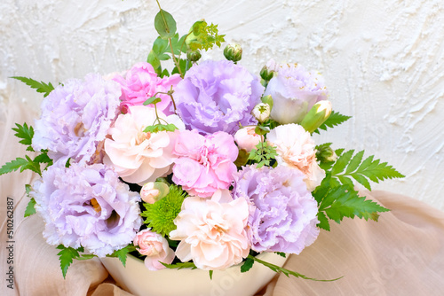 ピンク色ののアレンジメント