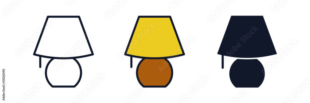 sleep lamp. table lamp icon symbol template for graphic and web design collection logo vector illustration