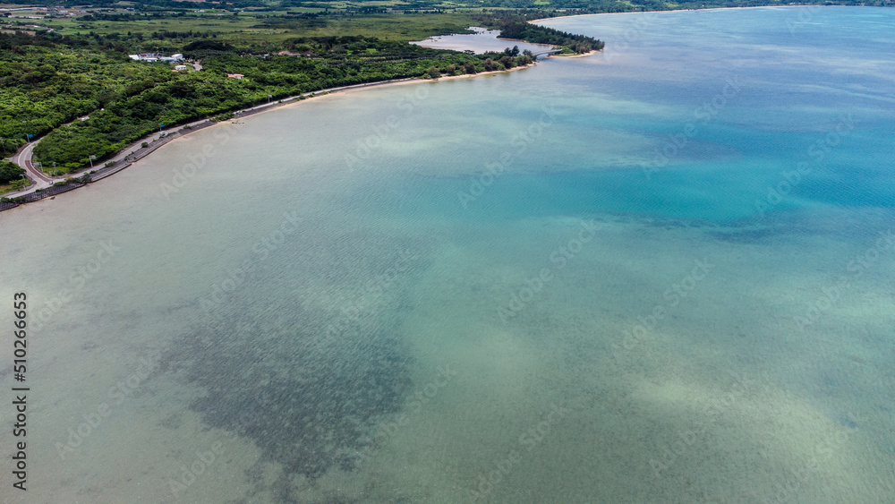 Obraz premium 【空撮】石垣島 名蔵湾