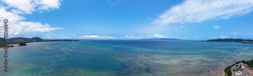 【パノラマ】空撮 石垣島 名蔵湾