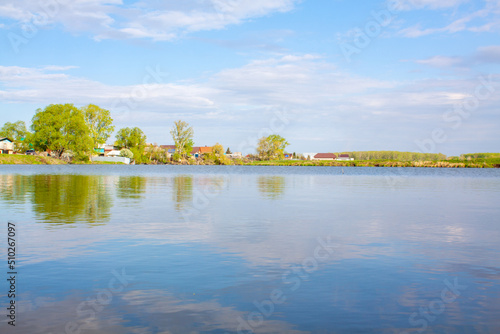 landscape with lake and trees