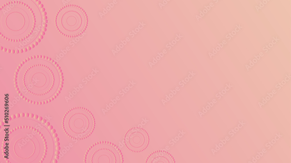Background with pink gradient and 3 D pattern.