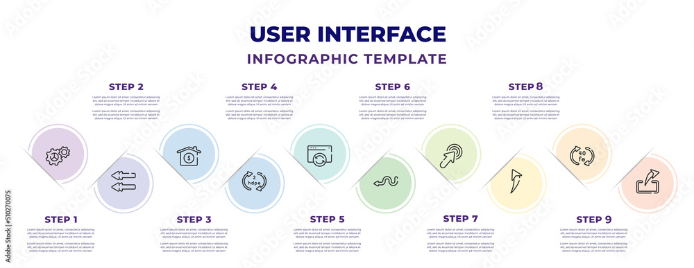 Vecteur Stock user interface infographic design template with mechanic ...