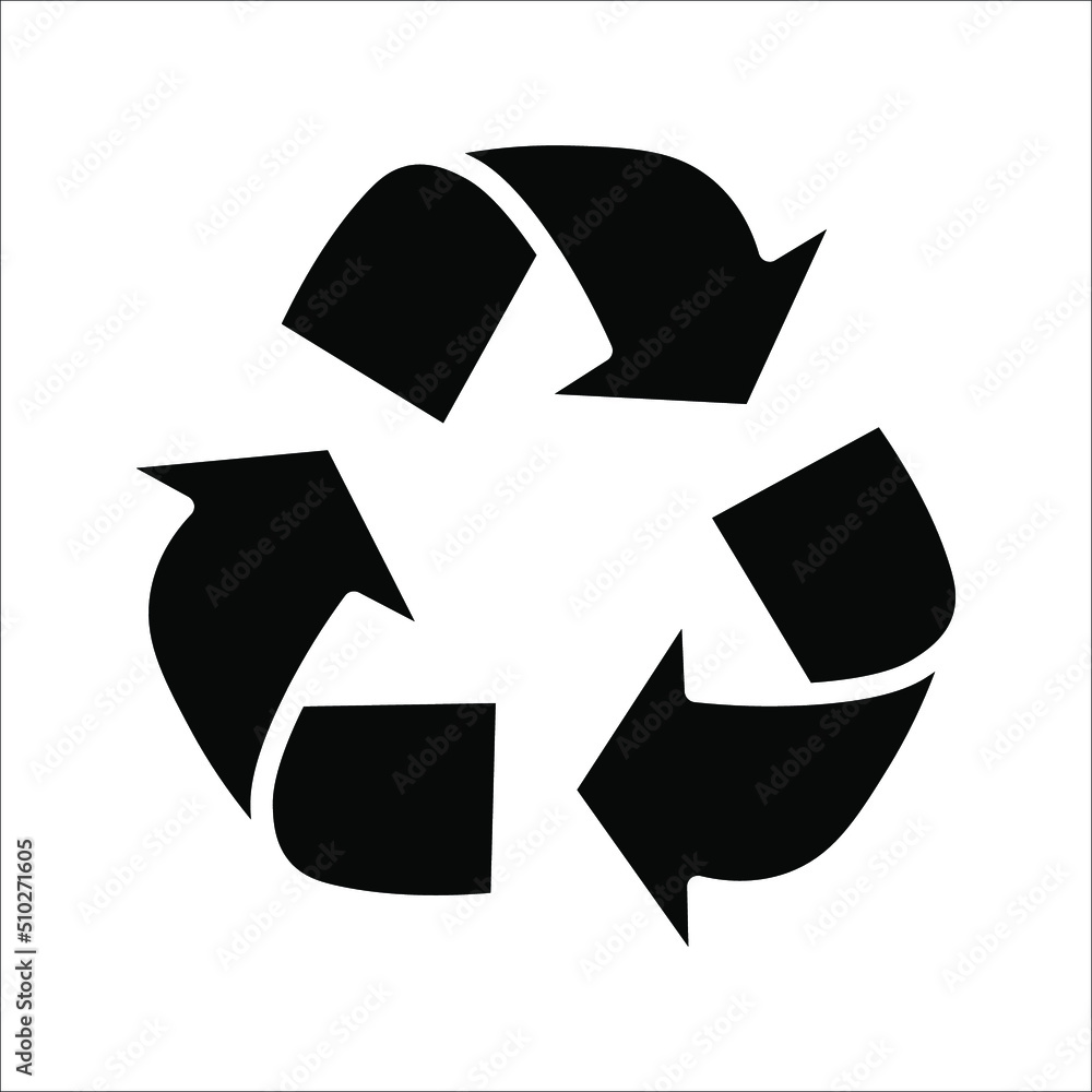 Recycled cycle arrows icon vector illustration on white background. eps 10 Recycled cycle arrows icon vector illustration on white background. eps 10