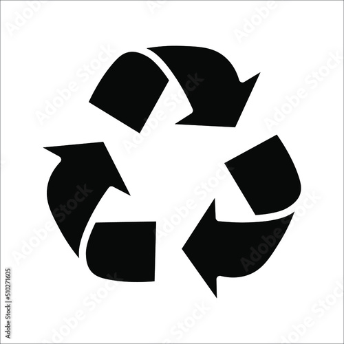 Recycled cycle arrows icon vector illustration on white background. eps 10