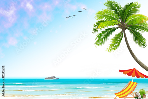Beautiful beach photo background