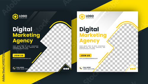 Creative and modern webinar social media posts design and minimal square banner template, ads, flyer design for your corporate company and digital marketing agency