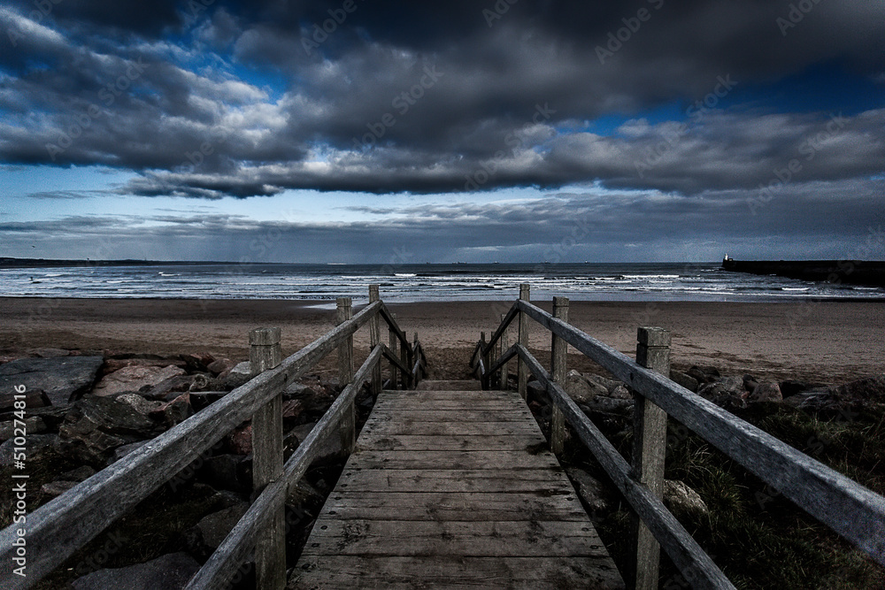 Storm clouds over the sea