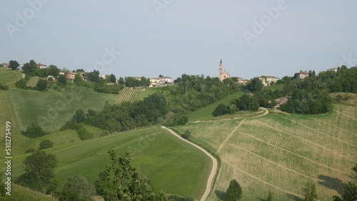 Bacedasco town in the hills of Castell'Arquato, Piacenza, ITaly photo