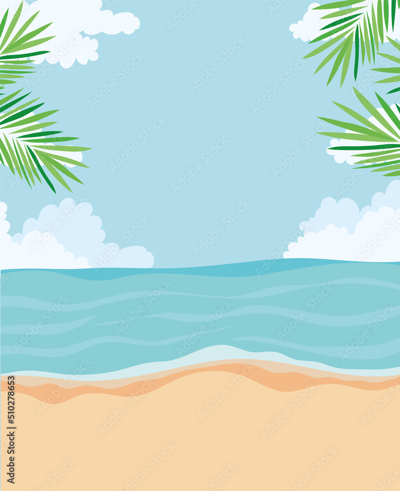 beach card illustration