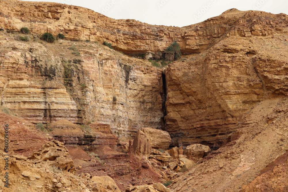 Mountain rift beside the Dead Sea - Jordan
