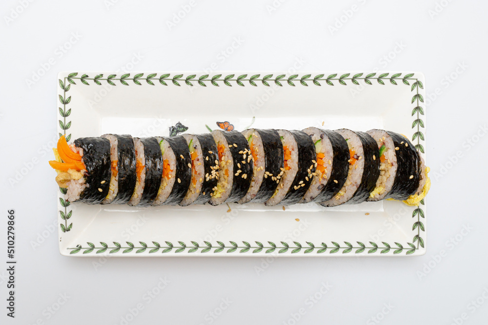 Gimbap, a representative Korean snack dish that looks delicious Gimbap, a representative Korean snack dish that looks delicious