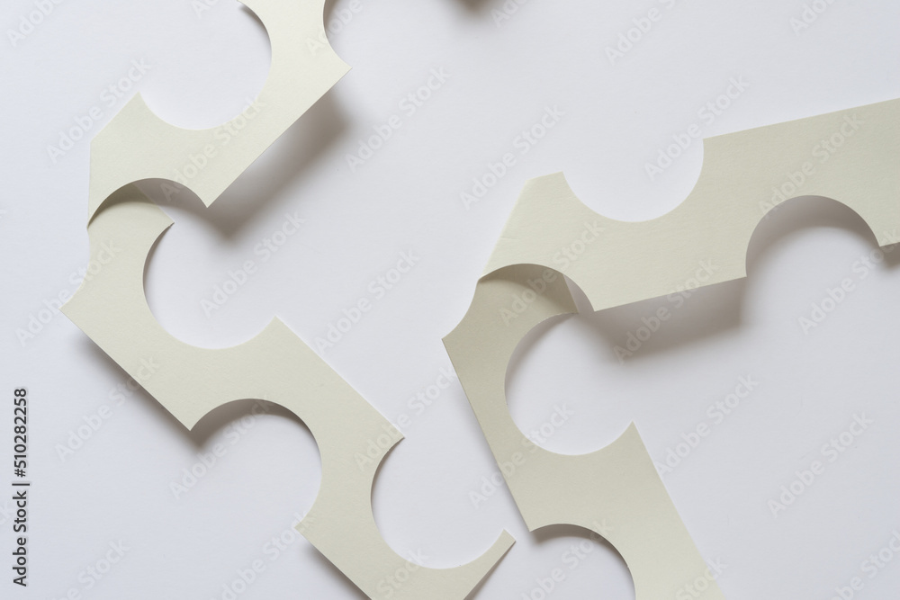 paper shapes with semi-circle cut outs paper shapes with semi-circle cut outs