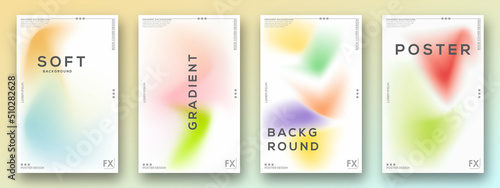 Fluid gradient background vector. minimalist style posters, Photo frame cover with pastel colorful geometric shapes. Modern wallpaper design for social media, idol poster.