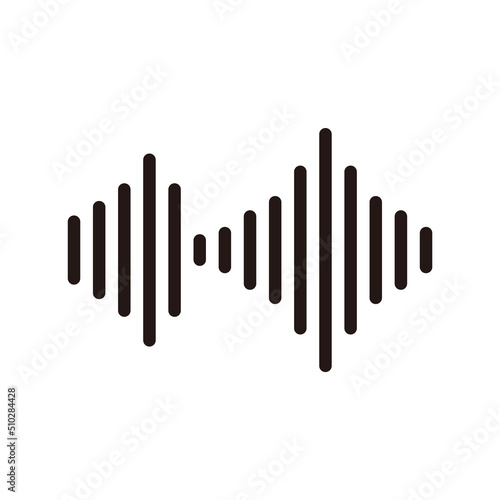 Waves of sound. Waves of rhythm. Wave of volume. Vector.