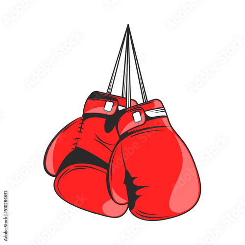hanging boxing gloves