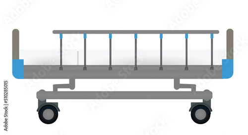 Hospital bed isolated. vector illustration