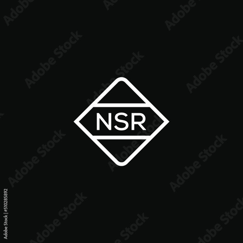 NSR 3 letter design for logo and icon.NSR monogram logo.vector illustration. photo