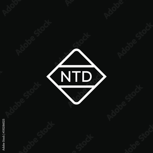 NTD 3 letter design for logo and icon.NTD monogram logo.vector illustration. photo