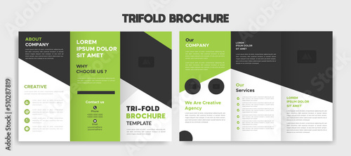 creative editable trifold brochure template design vector