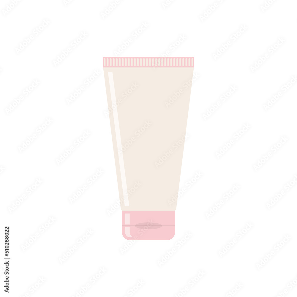 Pink tube of cream icon. Vector illustration. Pink tube of cream icon. Vector illustration.