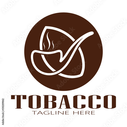 tobacco leaf logo,tobacco field and tobacco cigarette logo template design vector