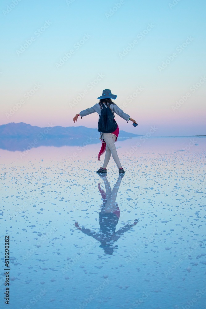 person running on the beach