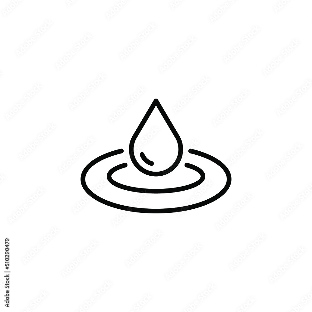 Water Drop and Wave Icon