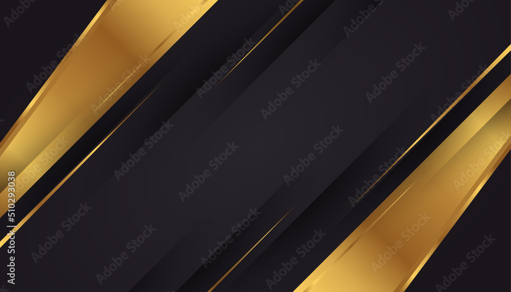 Luxury Black and Gold Background in Paper Cut Style with Glitter and Light  Effect. Premium Black and Gold Background for Award, Nomination, Ceremony,  Formal Invitation or Certificate Design Stock ベクター | Adobe