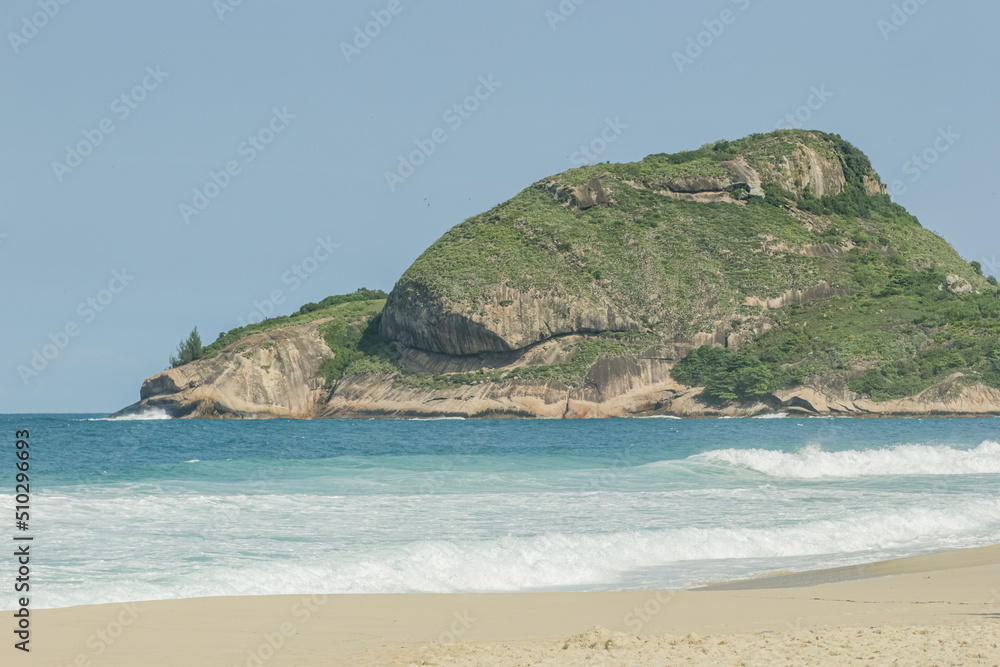 view of the Bandeirantes Beach recreation in Rio de Janeiro, Brazil. view of the Bandeirantes Beach recreation in Rio de Janeiro, Brazil.