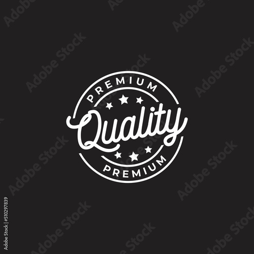premium quality stamp for luxury elegant business icon for product logo design
