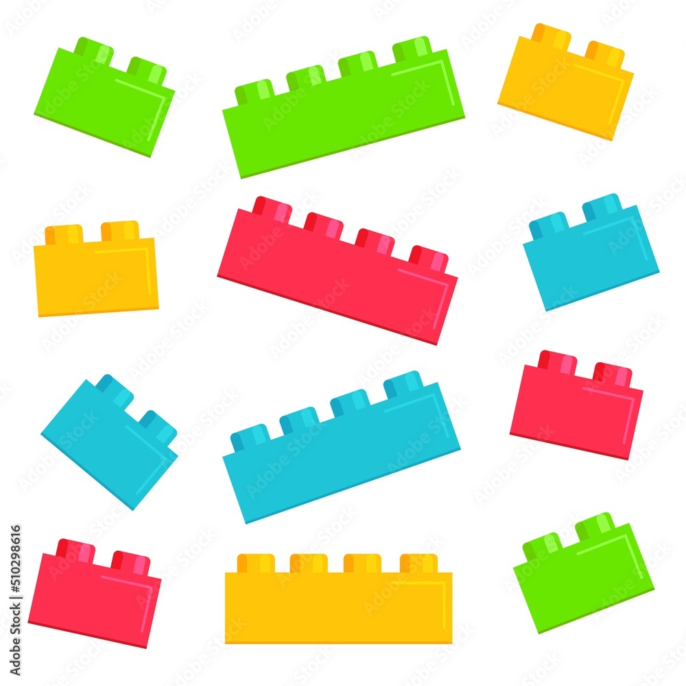 Building plastic toy bricks or child blocks construction flat cartoon illustration element isolated clipart building blocks, color jpg image jpeg icon illustration Building plastic toy bricks or child blocks construction flat cartoon illustration element isolated clipart building blocks, color jpg image jpeg icon illustration