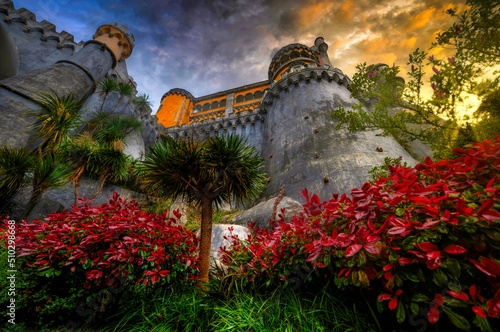 The beautiful Pena Palace in Sintra. Portugal photo
