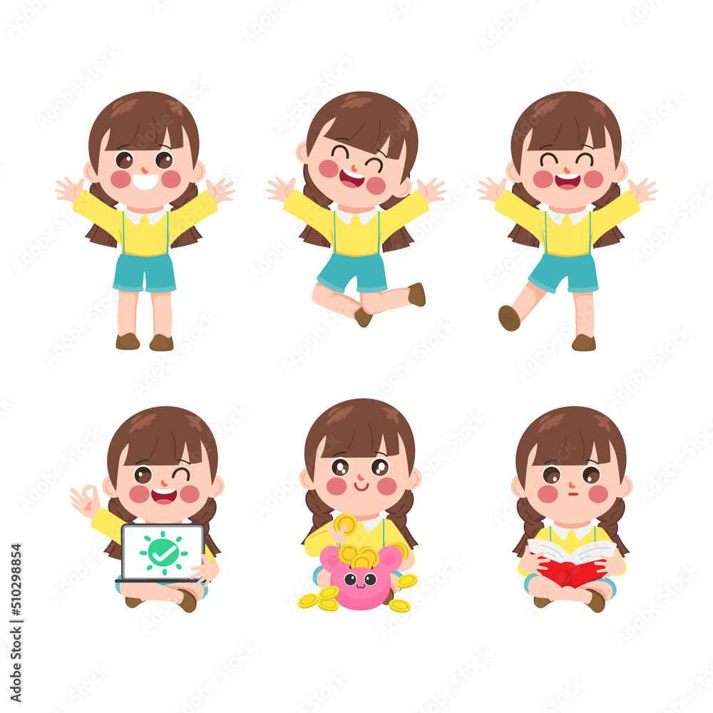 cartoon student back to school background character. Happy children going back to school. cartoon student back to school background character. Happy children going back to school.
