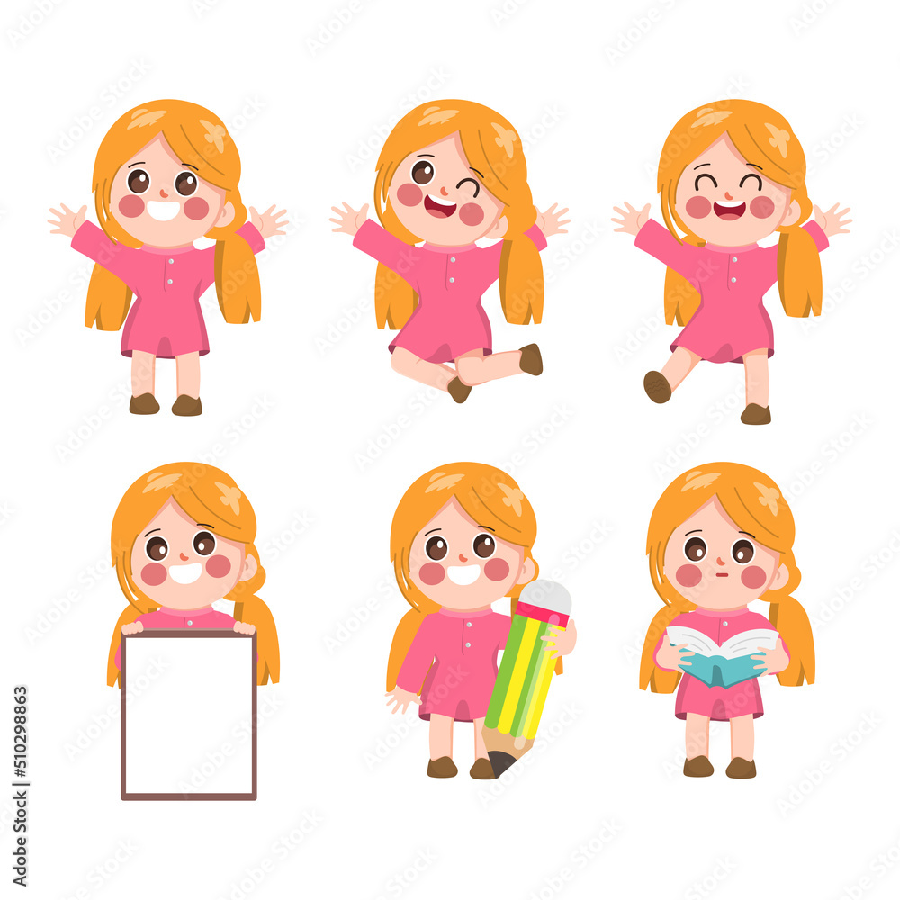 cartoon student back to school background character. Happy children going back to school. cartoon student back to school background character. Happy children going back to school.