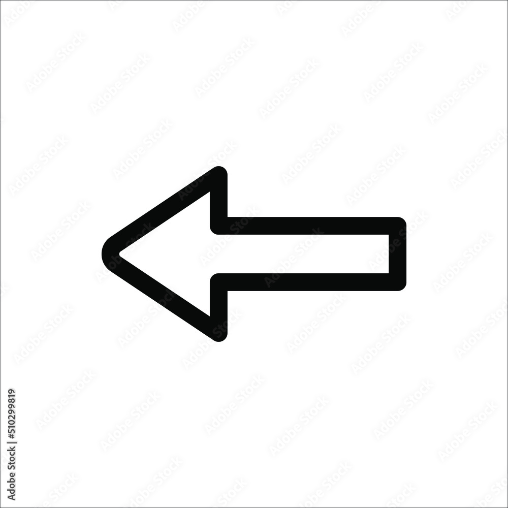 Arrow Icon in trendy flat style isolated on white background Arrow Icon in trendy flat style isolated on white background