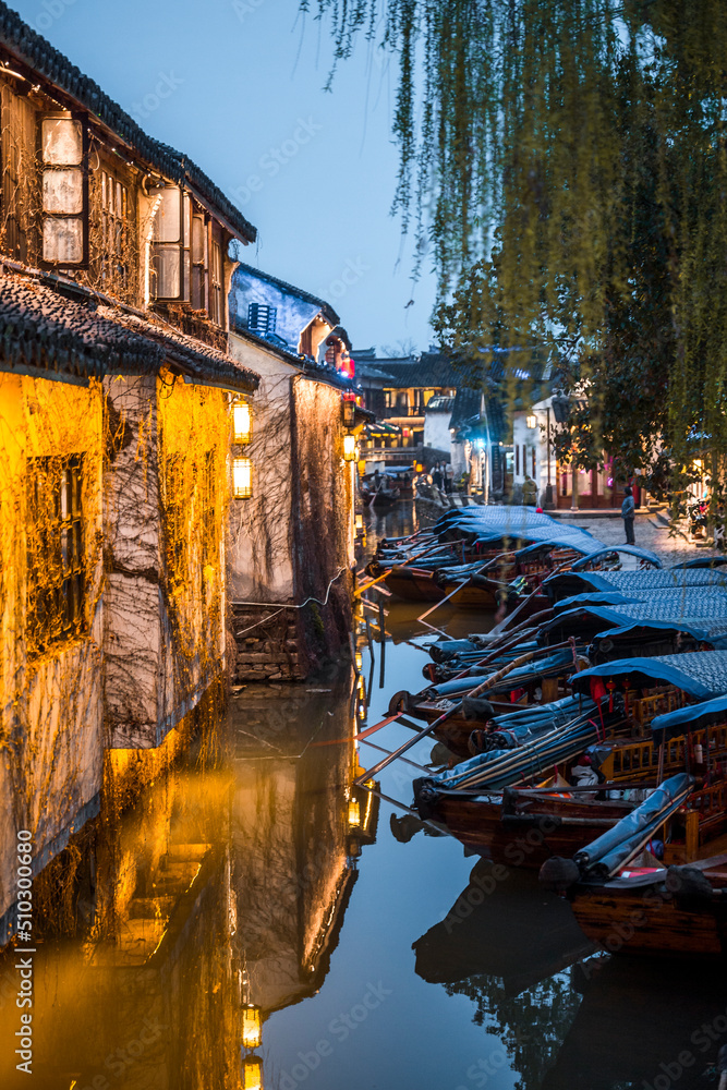 Chinese old town in Zhouzhuang Jiangsu 