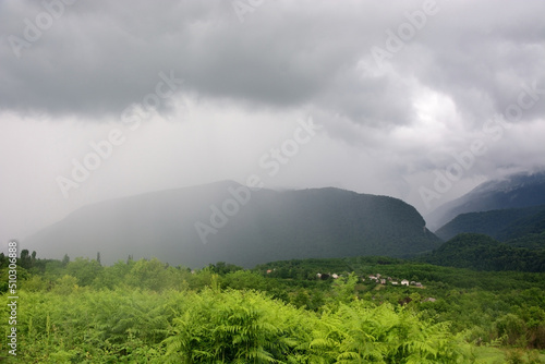 Thunderstorm at the Kodori gorge photo